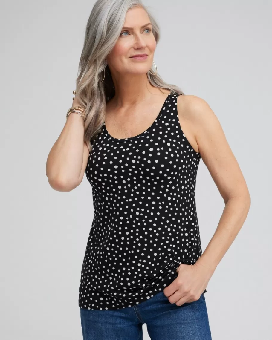 Chico's Touch Of Cool™ Polka Dot Polished Tank