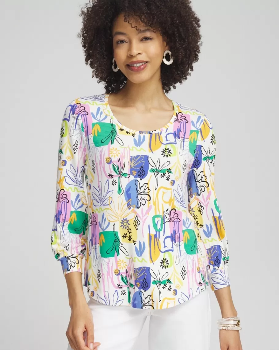 Chico's Touch Of Cool™ Surreal Smock Sleeve Tee