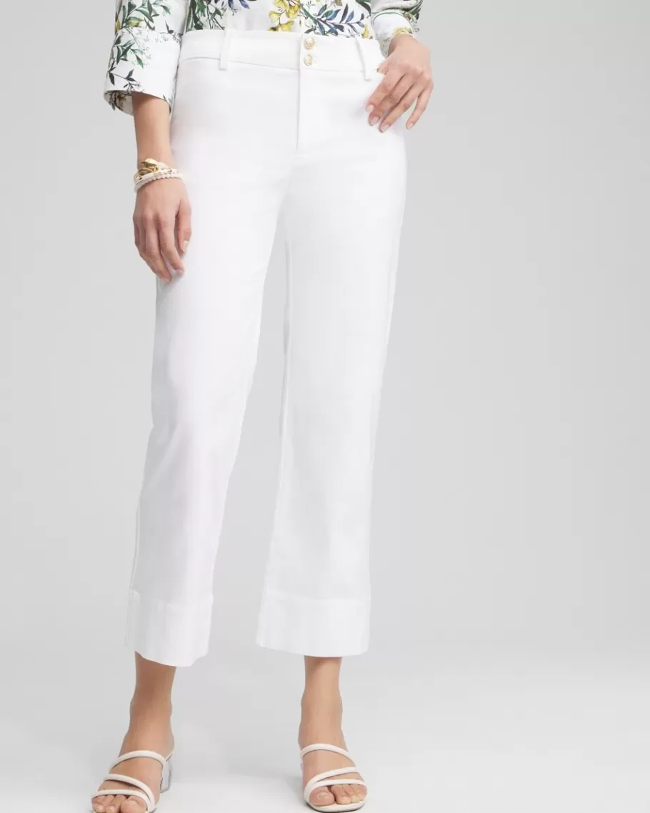 Chico's Trapunto Wide Leg Cropped Pants