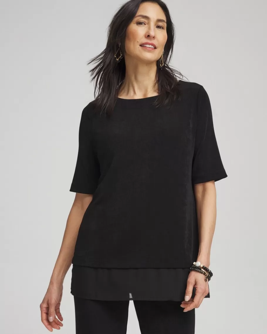 Chico's Travelers™ Chiffon Hem Top