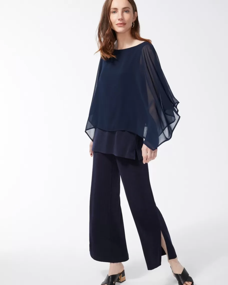 Chico's Travelers Chiffon Layered Top