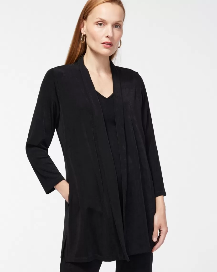 Chico's Travelers Classic Long Knit Jacket