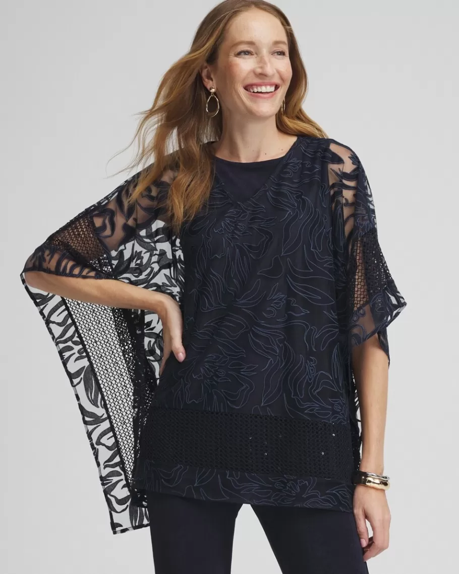 Chico's Travelers™ Collection Burnout Poncho