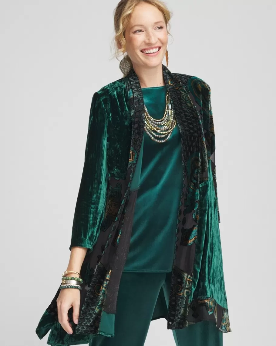 Chico's Travelers™ Collection Burnout Velvet Jacket