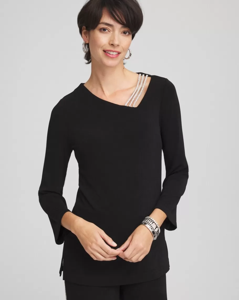 Chico's Travelers™ Diamond Lattice Top