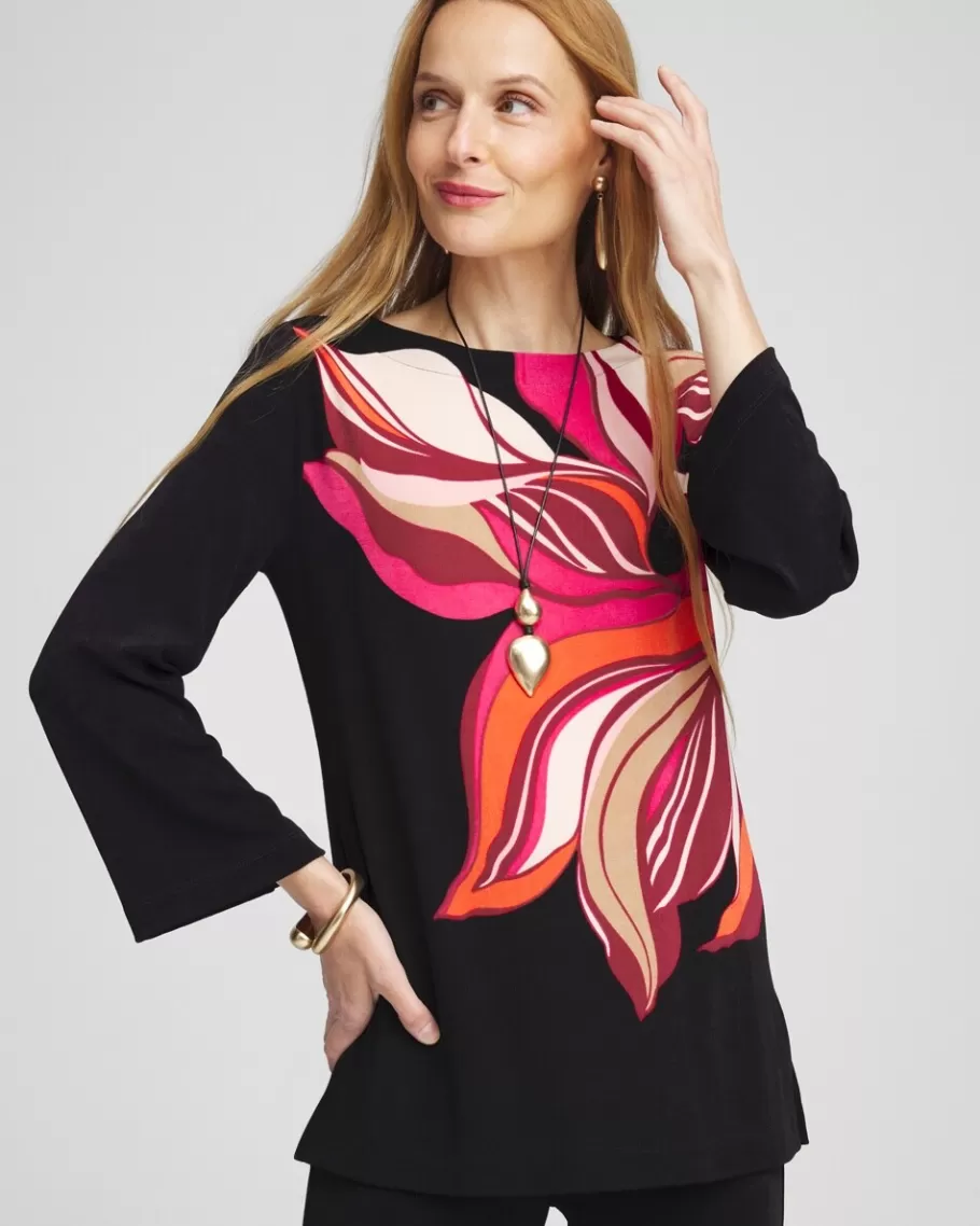 Chico's Travelers™ Floral Boat Neck Tunic