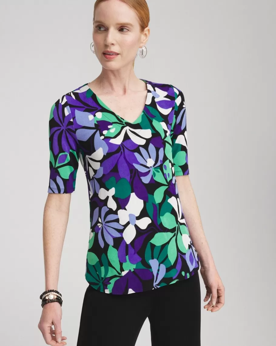 Chico's Travelers™ Floral V-neck Top