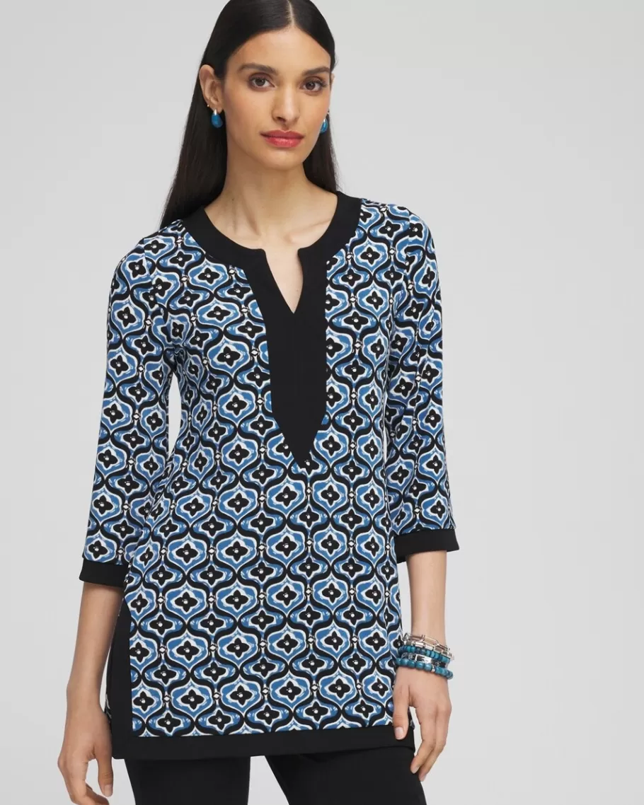 Chico's Travelers™ Geo Print Kurta Top