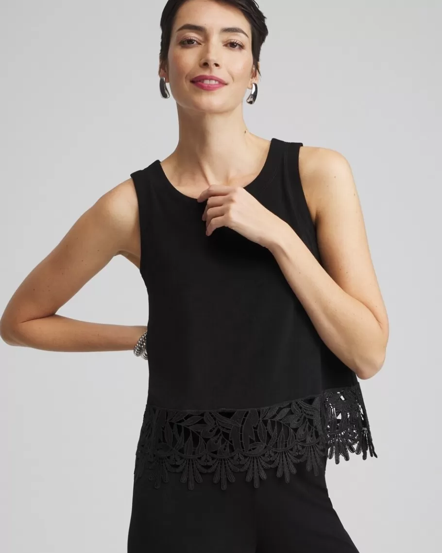 Chico's Travelers™ Lace Trim Top