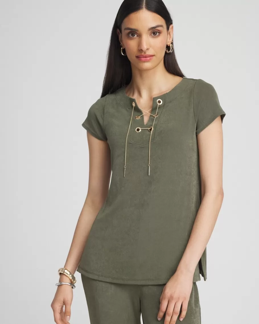 Chico's Travelers™ Lace Up Top