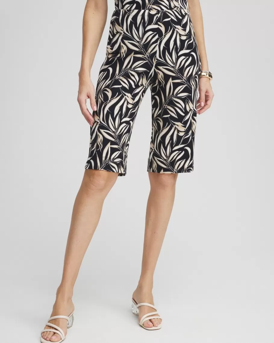 Chico's Travelers™ Leaf Print Bermuda Shorts