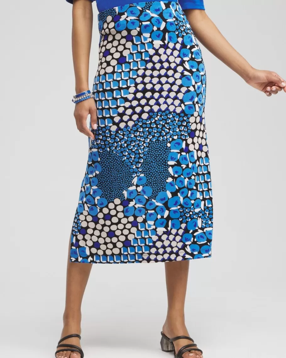 Chico's Travelers™ Mixed Dots Midi Skirt