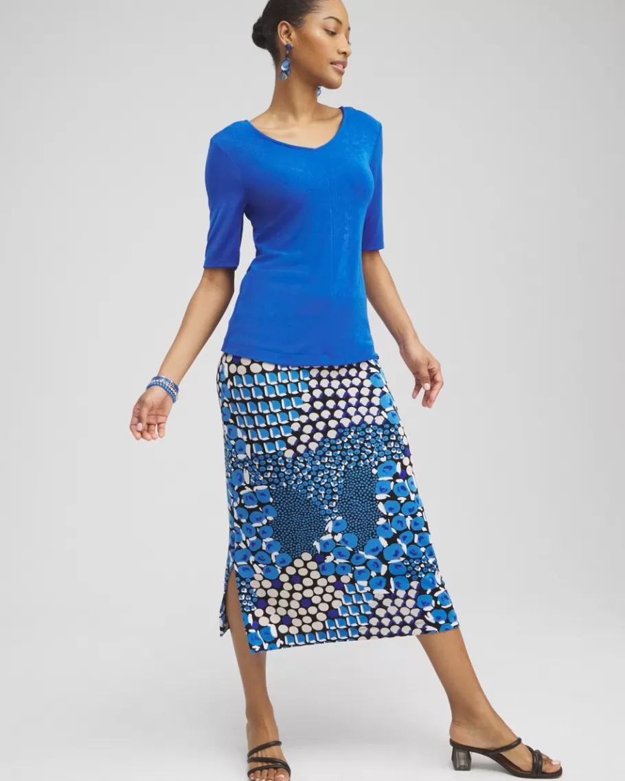 Chico's Travelers™ Mixed Dots Midi Skirt