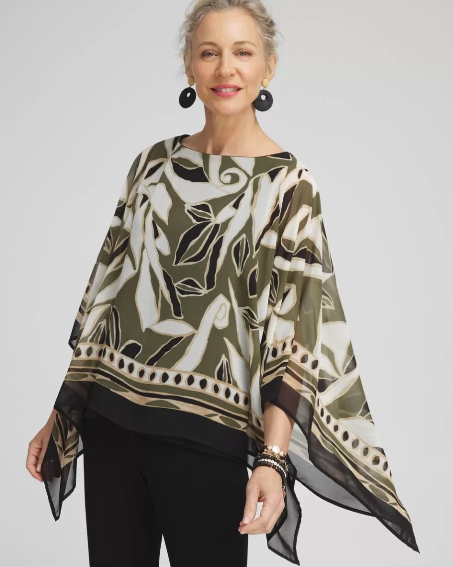 Chico's Travelers™ Paisley Chiffon Layer Top