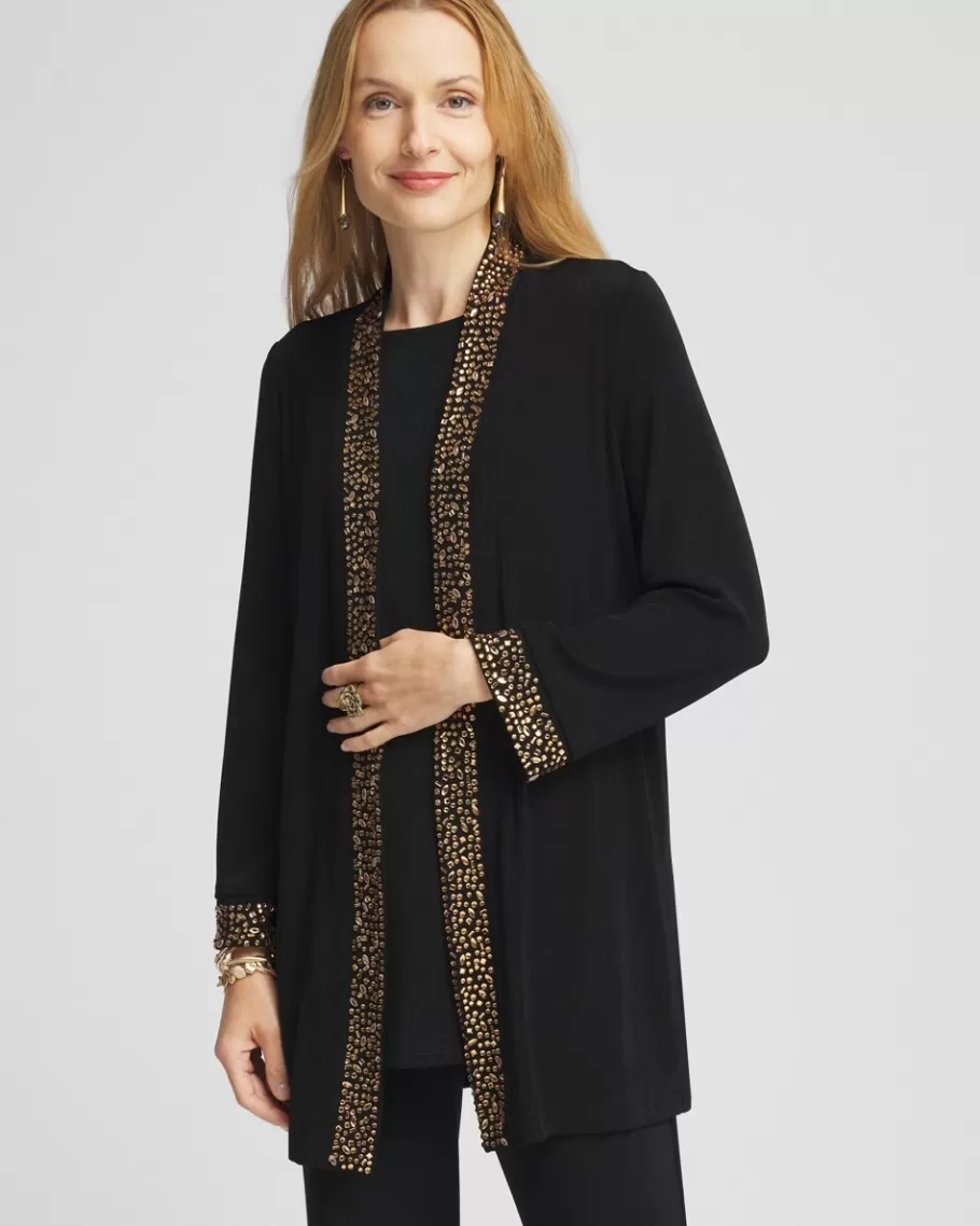 Chico's Travelers™ Rhinestone Embellished Cardigan