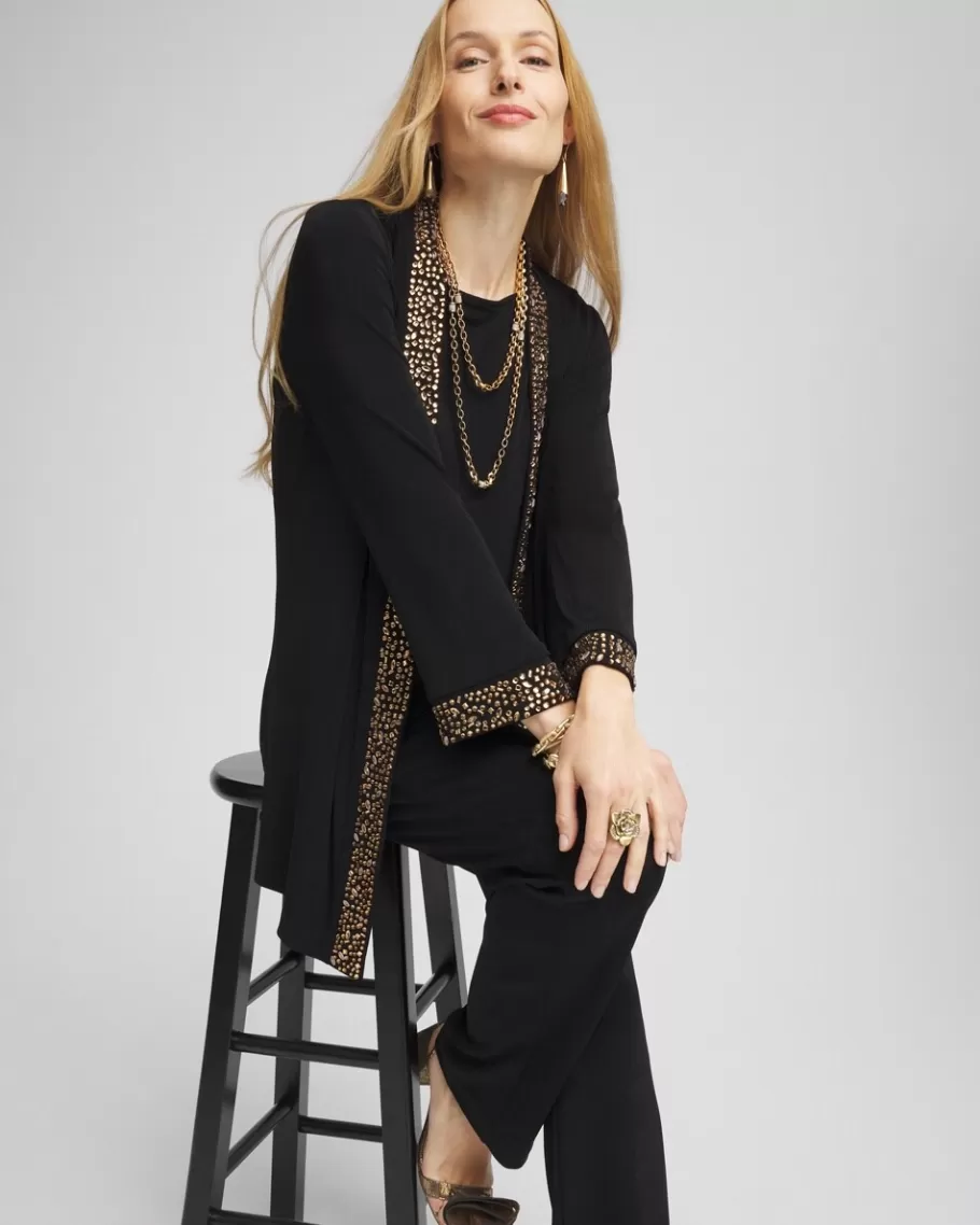 Chico's Travelers™ Rhinestone Embellished Cardigan