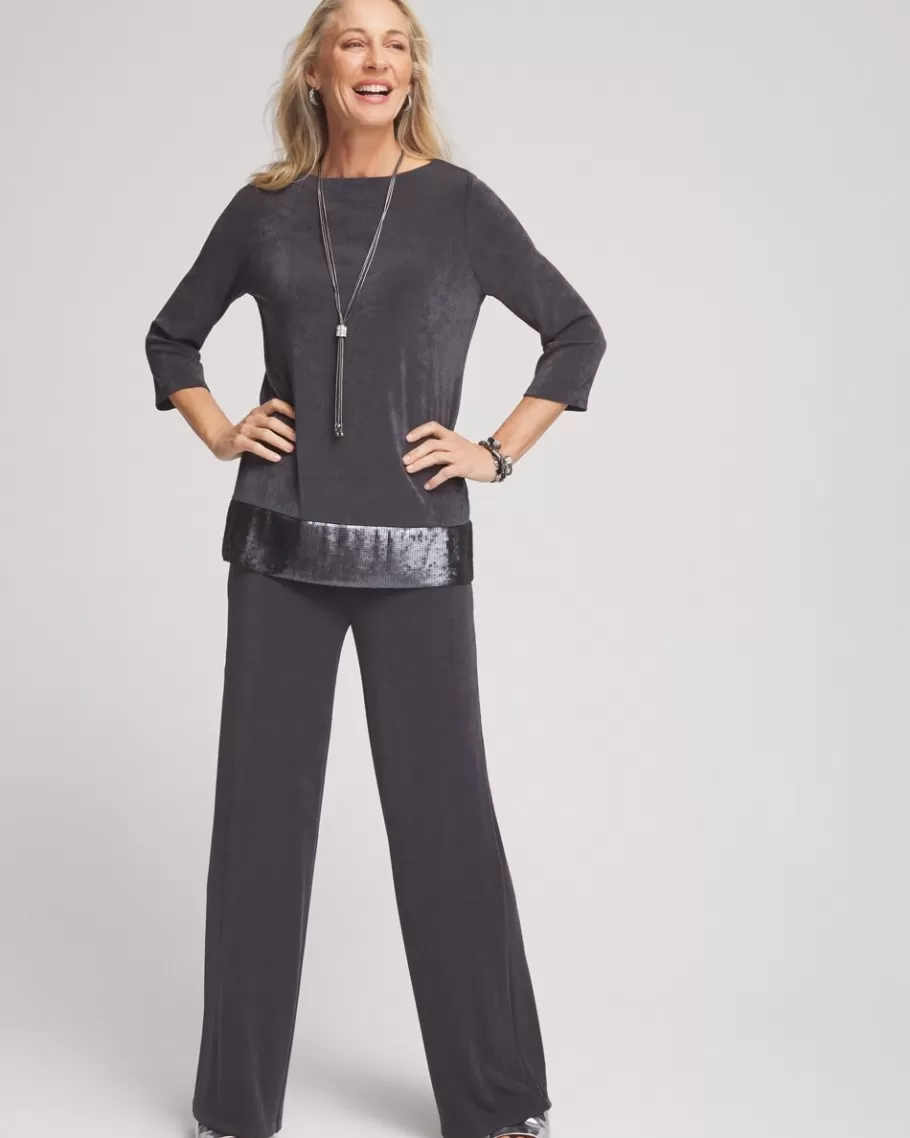 Chico's Travelers™ Sequin Trim Tunic