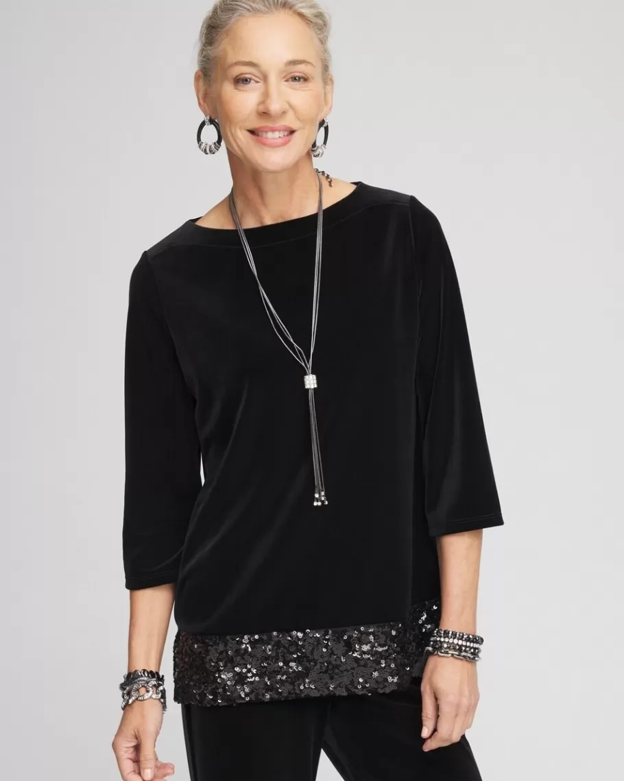 Chico's Travelers™ Velvet Sequin Tunic