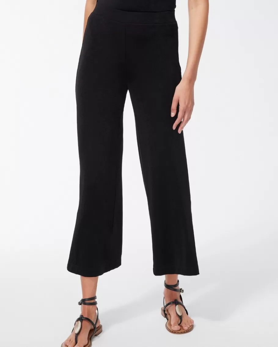 Chico's Travelers Wide Leg Side Slit Ankle Pants