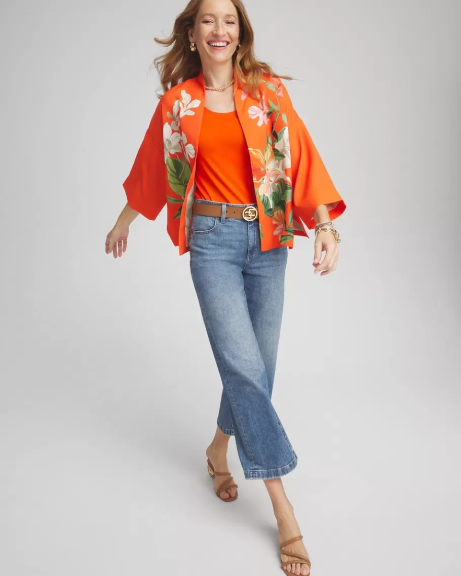 Chico's Tropical Floral Kimono