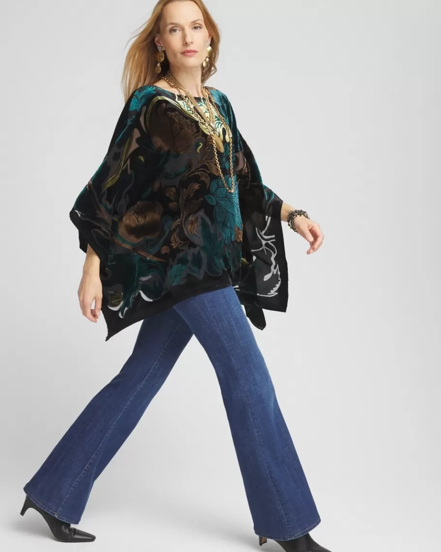 Chico's Velvet Burnout Poncho