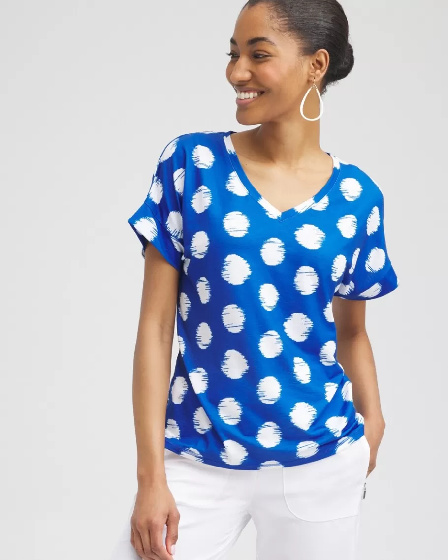 Chico's Zenergy® Dots Drop Shoulder Tee