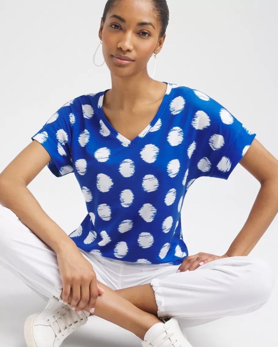 Chico's Zenergy® Dots Drop Shoulder Tee