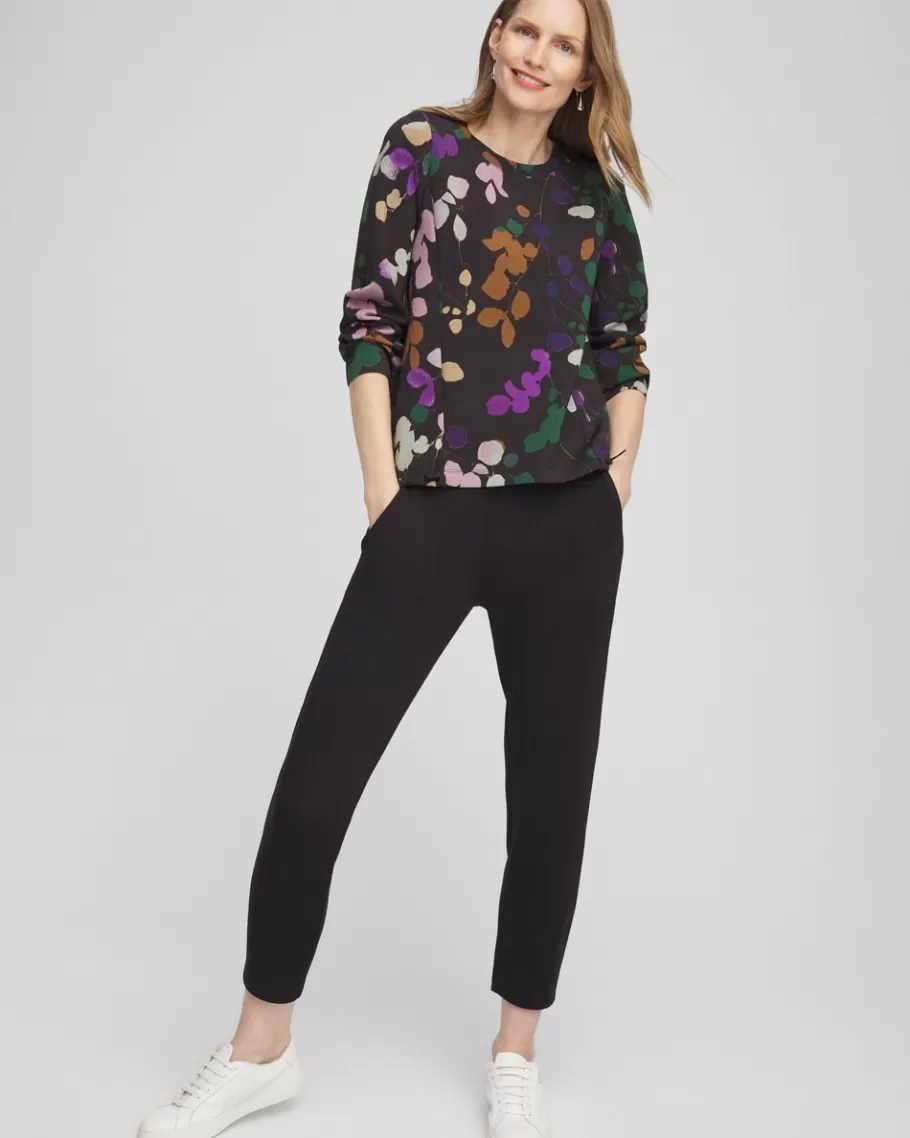 Chico's Zenergy® Floral Bungee Hem Long-sleeve Top