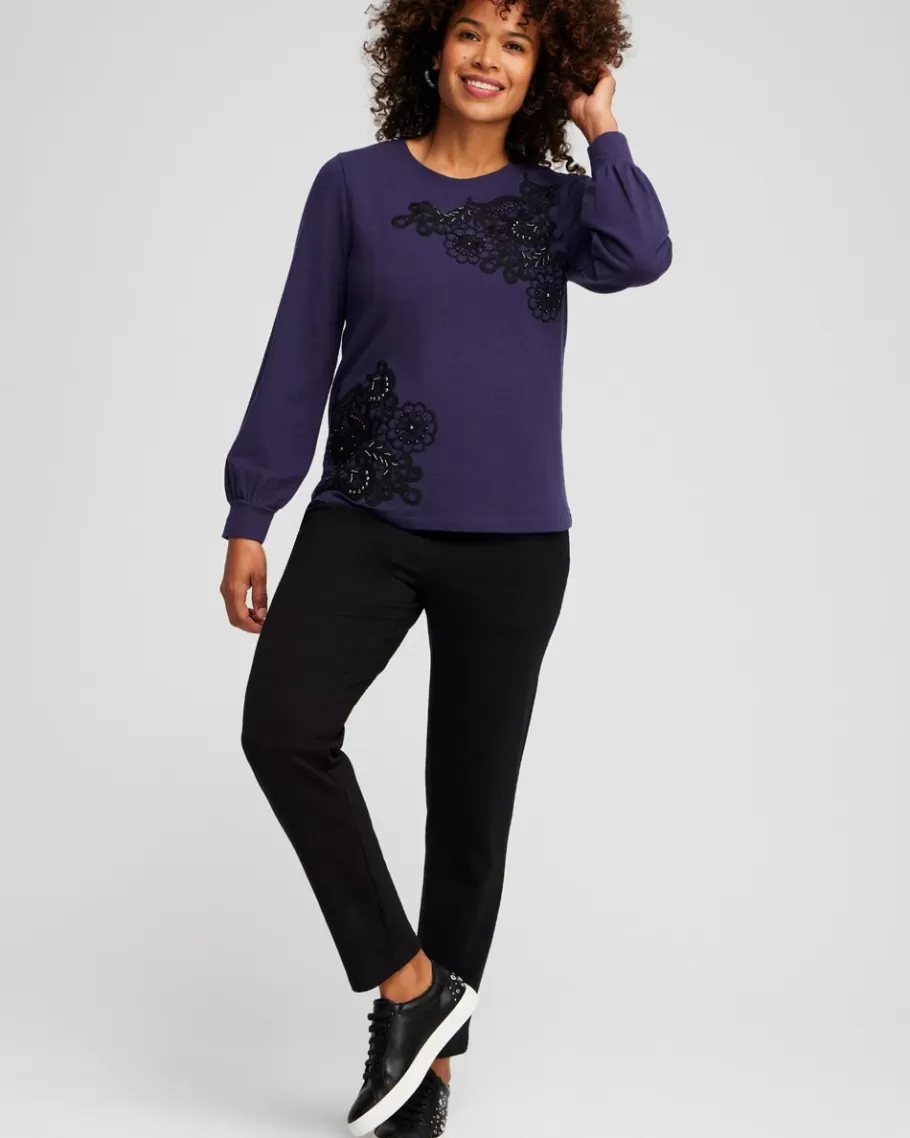 Chico's Zenergy® French Terry Applique Sweatshirt