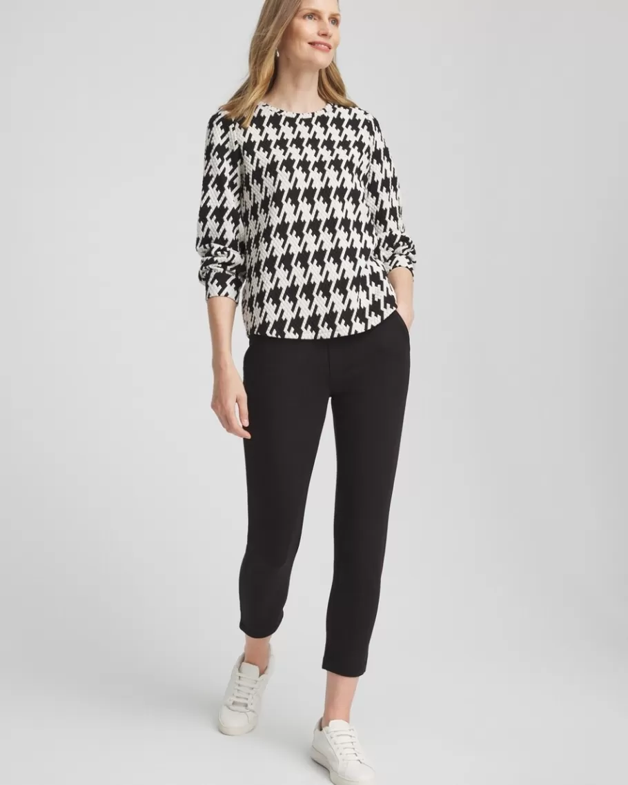 Chico's Zenergy® Houndstooth Long-Sleeve Top