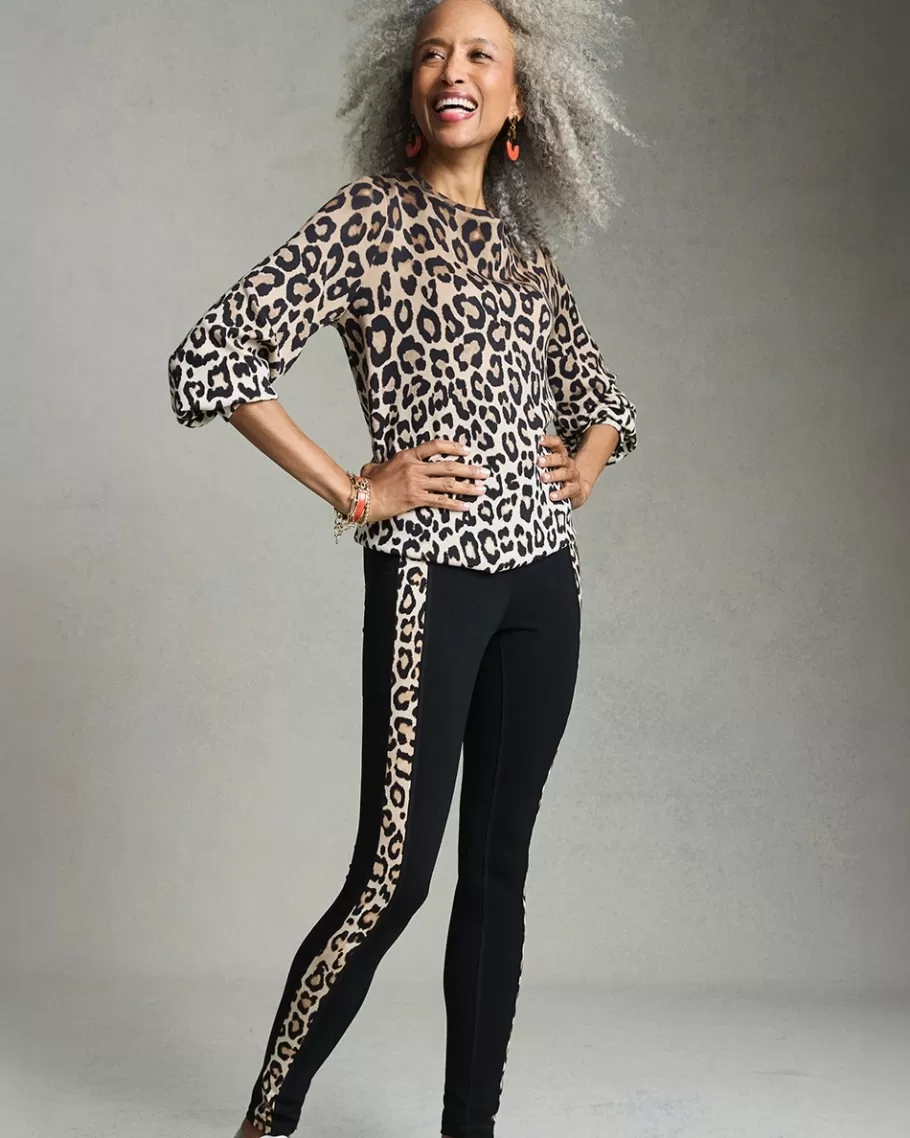 Chico's Zenergy® Leopard Print Side Panel Leggings