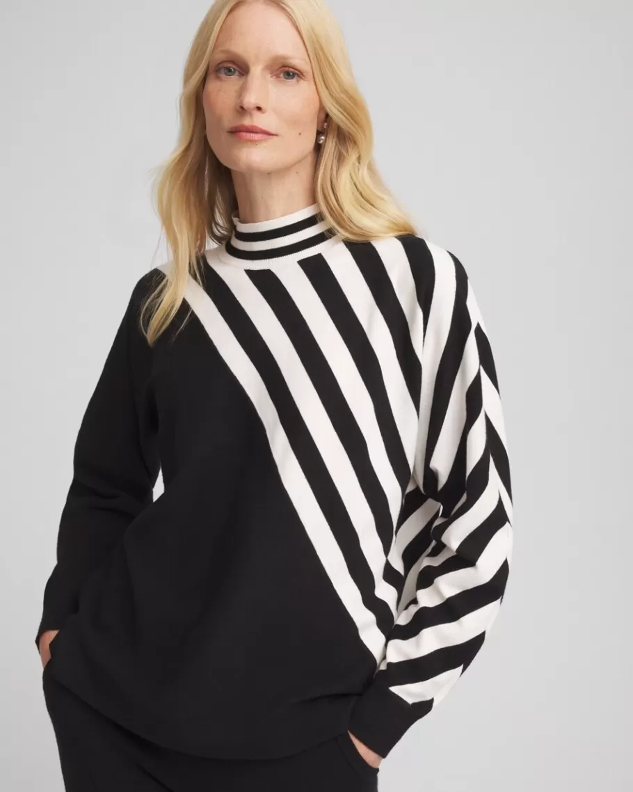 Chico's Zenergy® Luxe Cashmere Blend Striped Sweater