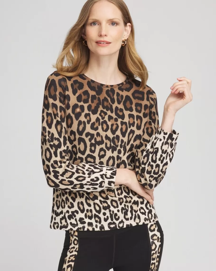 Chico's Zenergy® Scuba Leopard Print Top