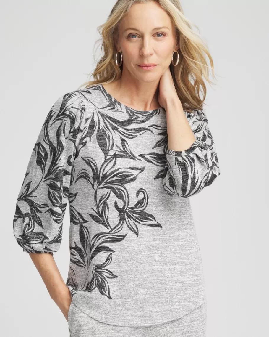 Chico's Zenergy® Soft Essentials Floral 3/4 Sleeve Top