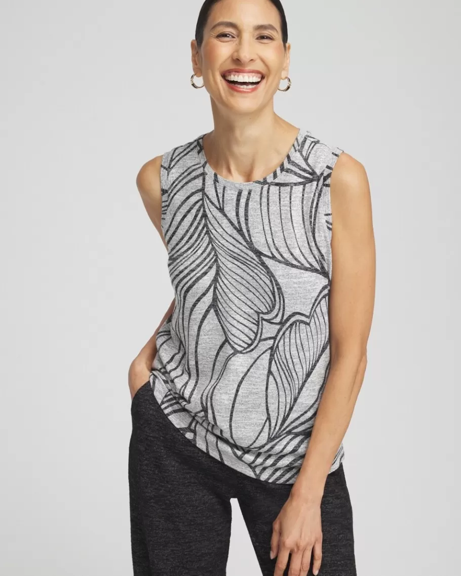 Chico's Zenergy® Soft Essentials Leaf Print Tank