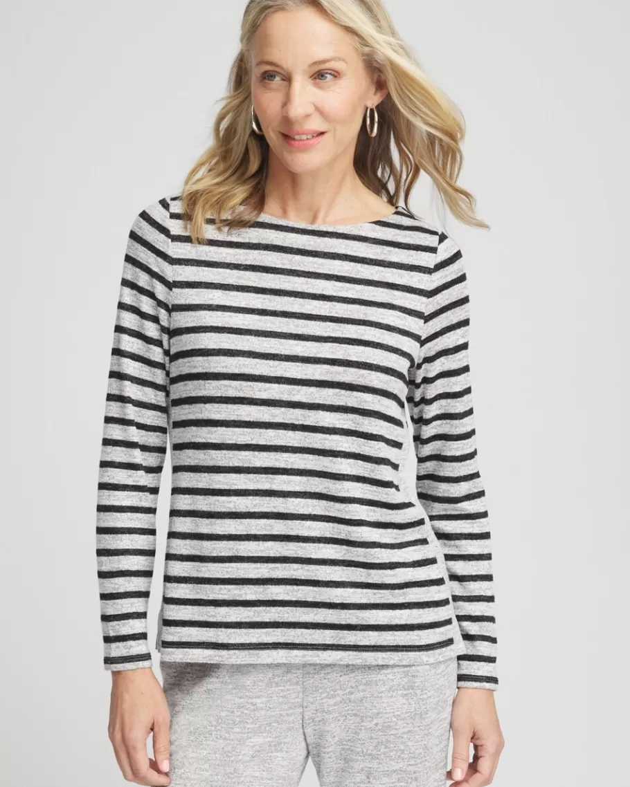 Chico's Zenergy® Soft Essentials Stripe Long Sleeve Top