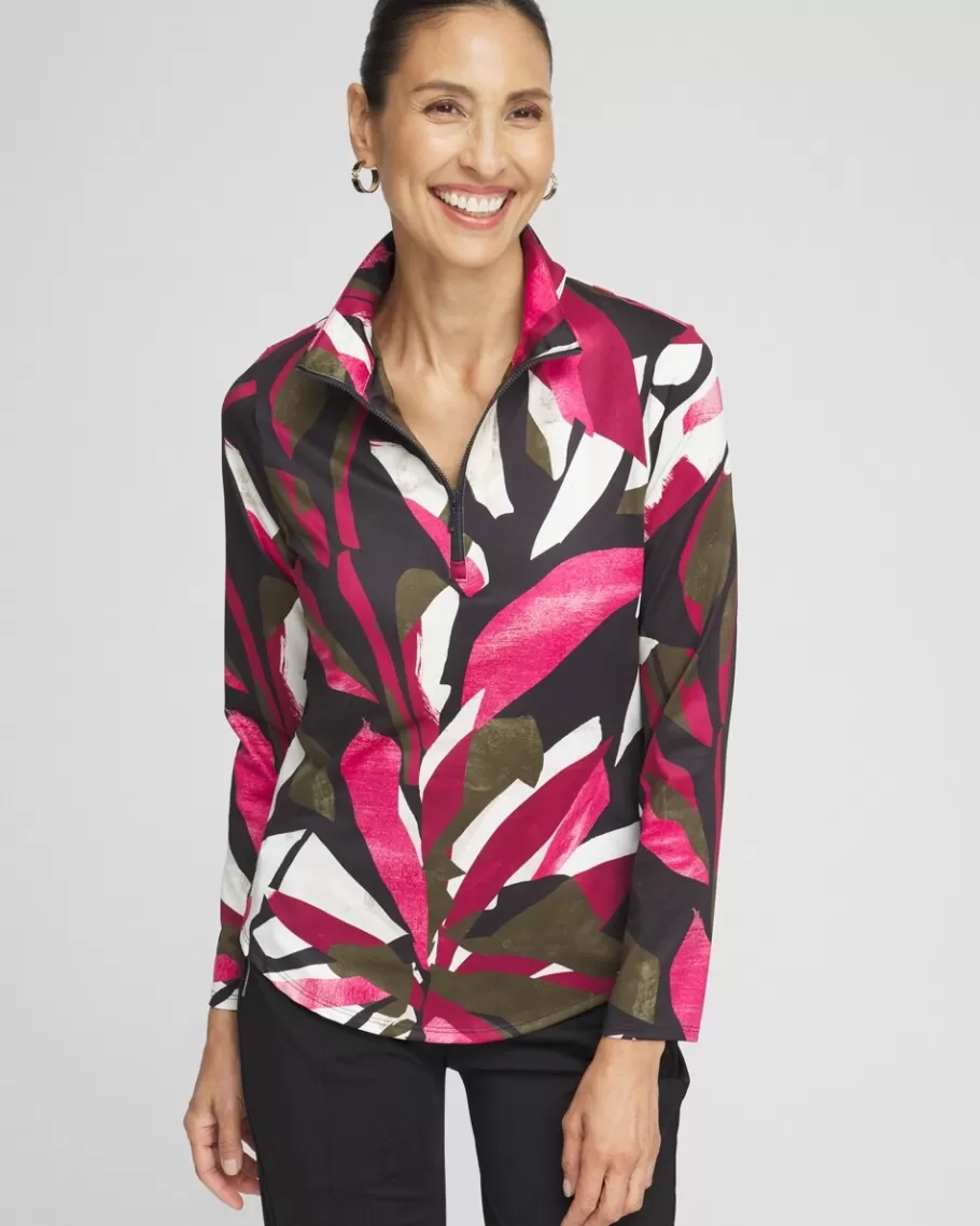 Chico's Zenergy® UPF Abstract Half Zip Top