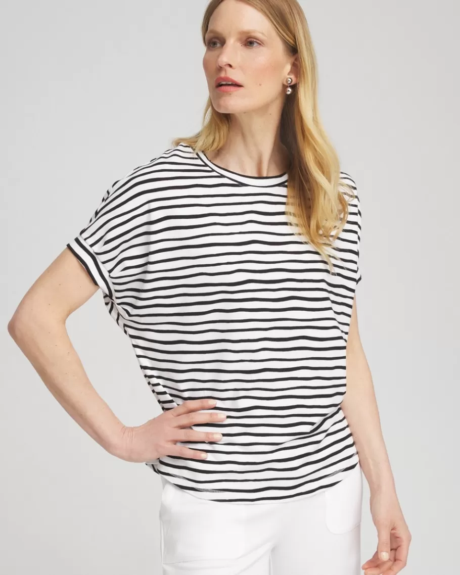 Chico's Zenergy® UPF Short Sleeve Stripe Tee