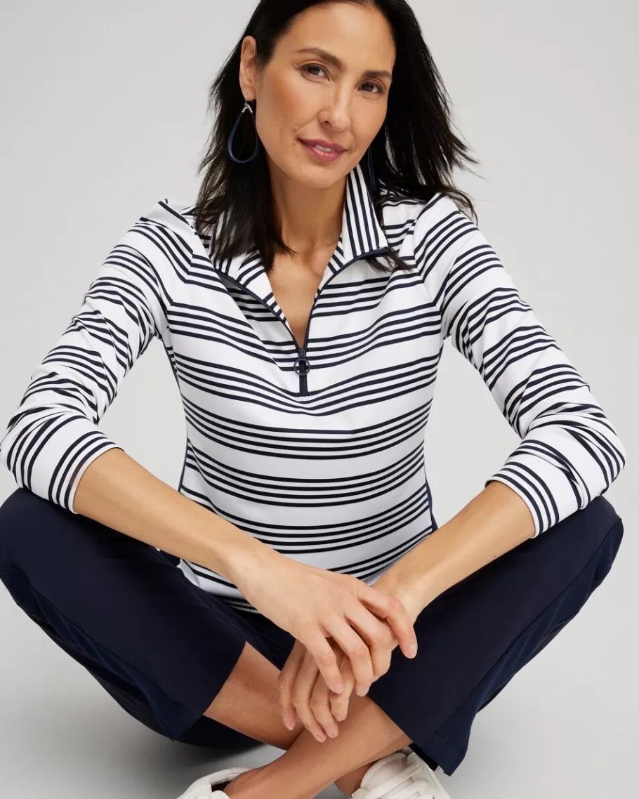 Chico's Zenergy® UPF Stripe Long Sleeve Top